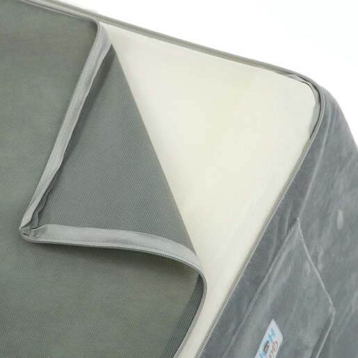 KINDER HOME Plišana dečija sofa-krevet 2u1 siva 15047