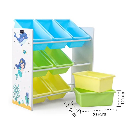 KINDER HOME Polica za igračke i knjige šarena JVTR-3183