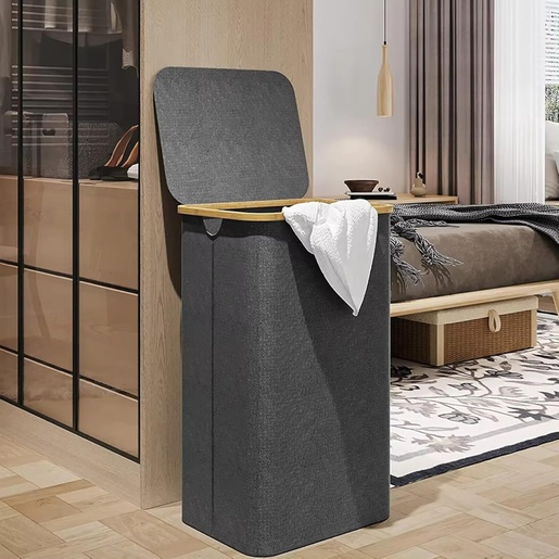 Bolzz Korpa za veš bamboo gray BOLKVESGRY