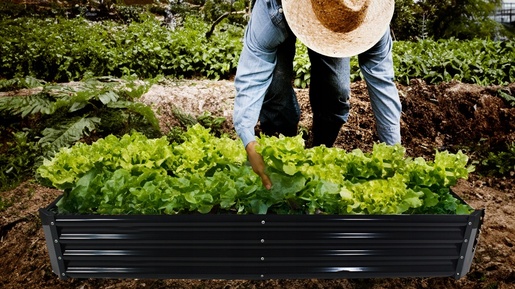 Chomik Baštenska žardinjerica 180 cm za povrće i cveće pravougaoni antracit ZAK8410