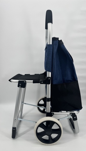 Bolzz Kolica za pijacu sa sedistem plavo-crna BOLKOLSEDNAV