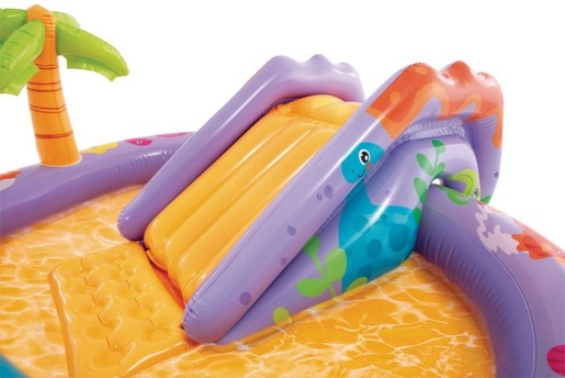 Intex Dečiji bazen na naduvavanje sa vodenim parkom sa toboganom, fontanom i dinosaurima  56139