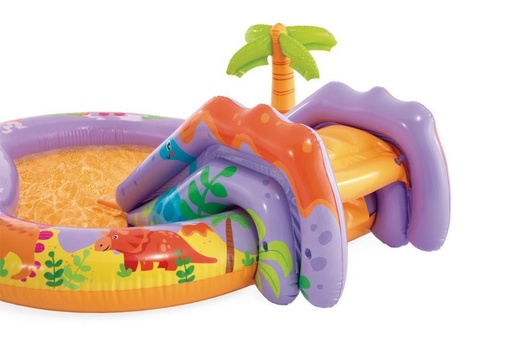 Intex Dečiji bazen na naduvavanje sa vodenim parkom sa toboganom, fontanom i dinosaurima  56139