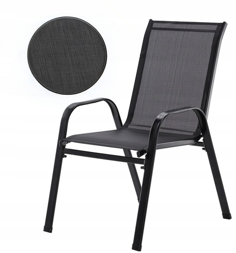 Chomik Set baštenskog nameštaja sa stočićem - crni NEO6397