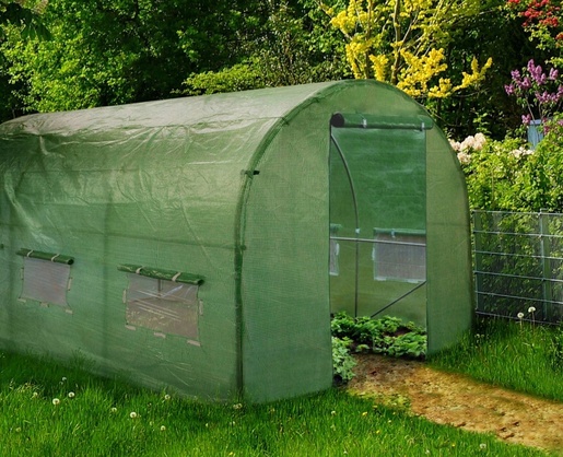 Chomik Baštenski plastenik 3-segmentni 3 x 2 x 2 m zeleni sa opcijom dodatne ventilacije TUN3910