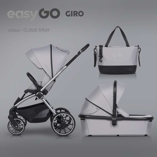 Euro Cart easy go giro 2u1 kolica za bebe cloudy grey W/EA/GIRO/CG