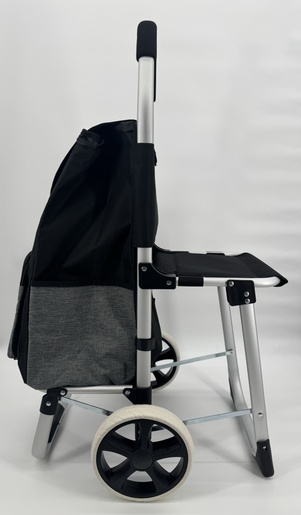 Bolzz Kolica za pijacu sa sedistem crno-siva BOLKOLSEDBLK