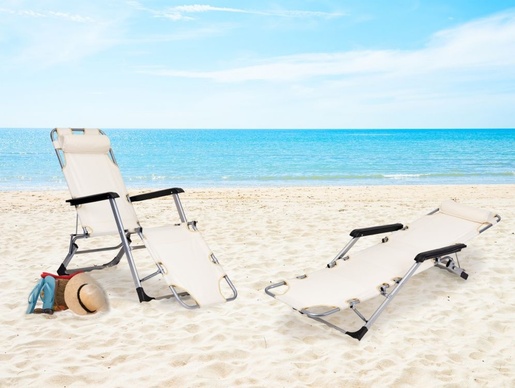 Multi Garden Baštenska ležaljka za plažu 2u1, bež, ZRL010F BEIGE