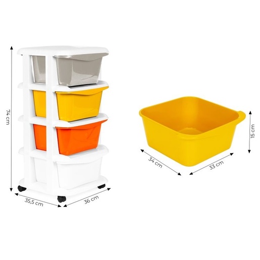 Modern Home Organizer za skladištenje sa 4 fioke PJJCBS0012-04A