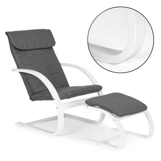 Modern Home Stolica za ljuljanje sa naslonom za noge white TXWQM-31-6WHI