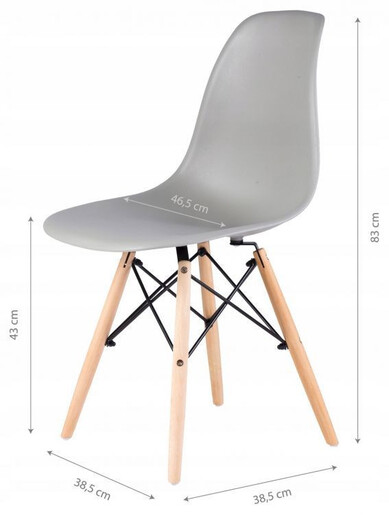 Modern Home Milano set 4 stolice svetlo siva PC-005 LG