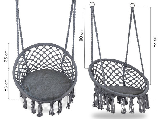 Modern Home Ljuljaska za terasu modern siva GW-076A GREY