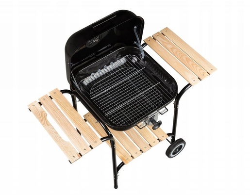 Multi Garden Veliki baštenski roštilj sa podesivom rešetkom i drvenim policama, A-SK18T