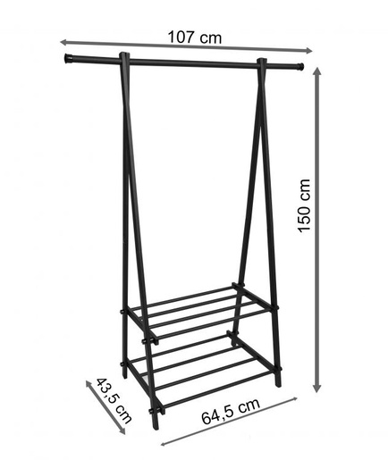 Modern Home Čiviluk sa 2 police police YLT-0311FBLACK