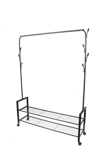 Modern Home Stalak za odeću sa dve police za obuću i točkićima GH-203