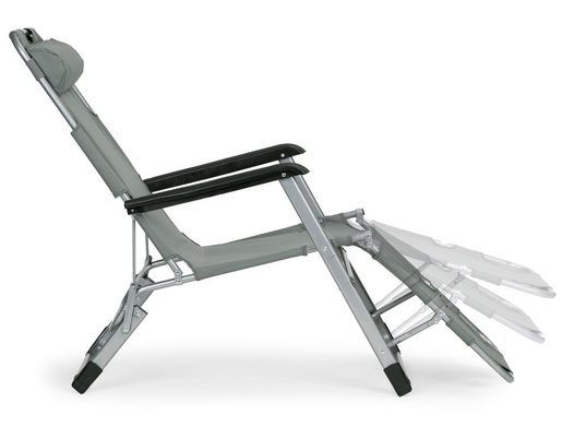 Baštenska ležaljka za plažu 2u1, siva, MultiGarden