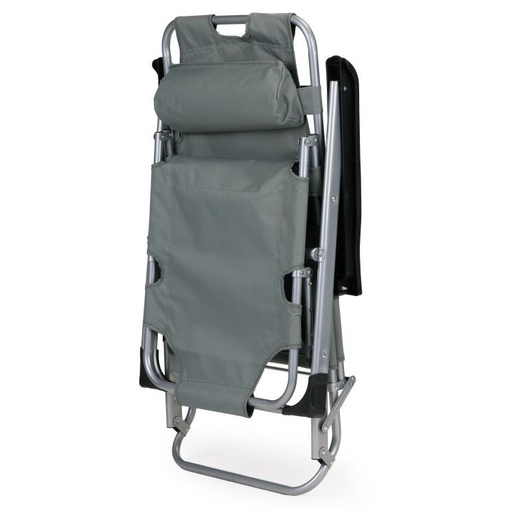 Baštenska ležaljka za plažu 2u1, siva, MultiGarden