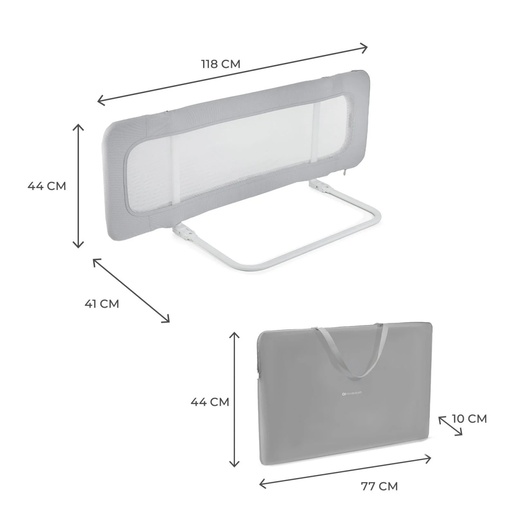 Kinderkraft ograda za krevet guard and dream light grey KAGUDR00LGR0000