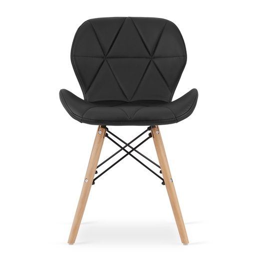 Oskar Lago stolica od eko kože - set 4 komada crna 3325_4-LA-EL17