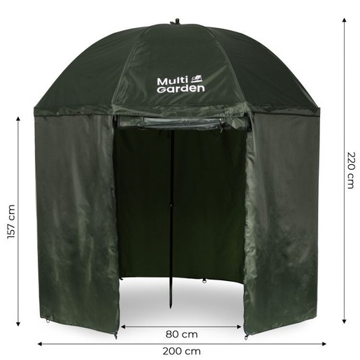 Multi Garden Ribolovački suncobran podesive visine sa potpunim pokrivačem, GB-YNFS240