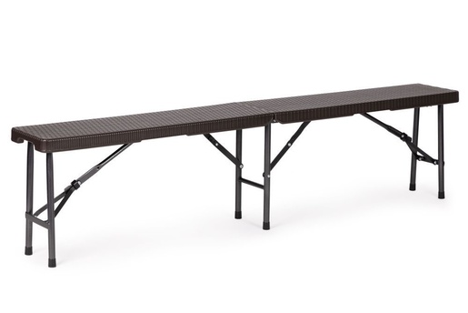 Modern Home Sklopivi set sto180cm sa 2 klupe ratan brown RZK80B2PCSRBK18