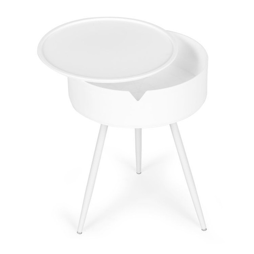 Modern Home Okrugli stočić sa uklonivim poklopcem CT3022 WHITE