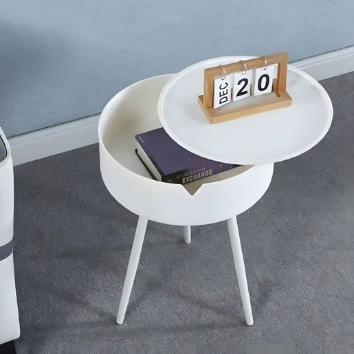 Modern Home Okrugli stočić sa uklonivim poklopcem CT3022 WHITE