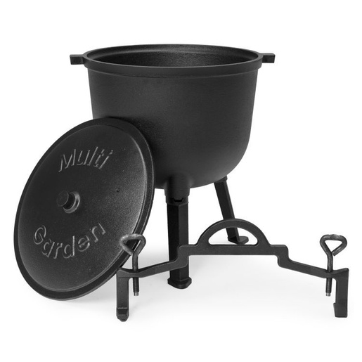 Multi Garden Liveni gvozdeni kotlić 10l, lovački lonac VK10L BLACK