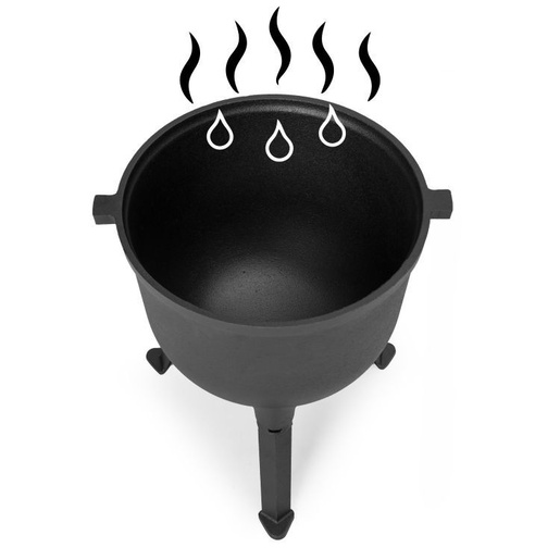 Multi Garden Liveni gvozdeni kotlić 10l, lovački lonac VK10L BLACK