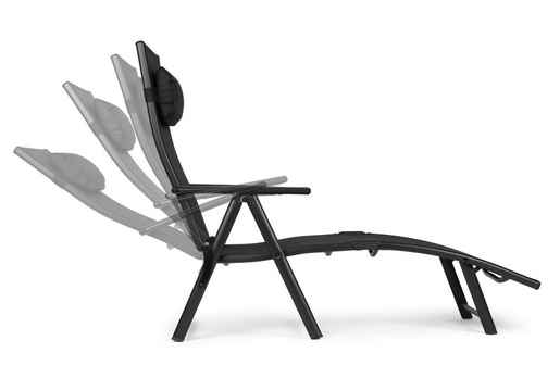 Multi Garden Sklopiva baštenska ležaljka za plažu sa podesivim naslonom i čeličnim ramom, black, ZRL020 BLACK