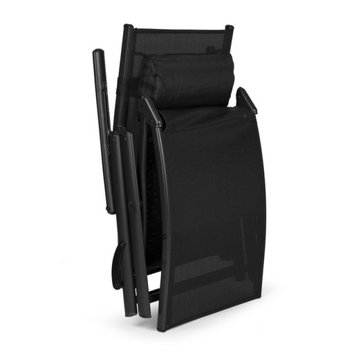 Multi Garden Sklopiva baštenska ležaljka za plažu sa podesivim naslonom i čeličnim ramom, black, ZRL020 BLACK