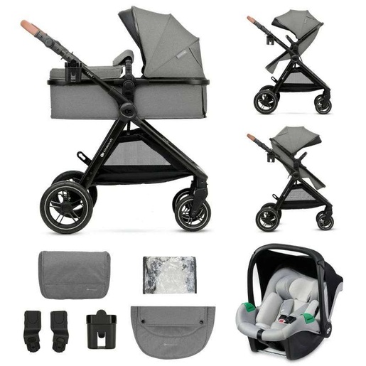 Kinderkraft Esme kolica za bebe 3u1 moonlight grey KSESME00GRY3000