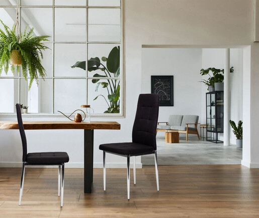 Modern Home Trpezarijske stolice set 4 kom tami DC858F-4 BLACK