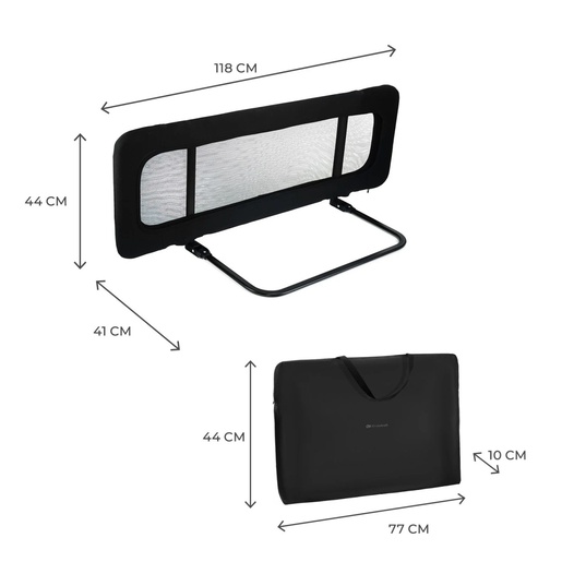 Kinderkraft ograda za krevet guard and dream black KAGUDR00BLK0000