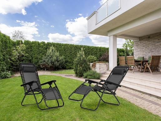 Modern Home Baštenska fotelja Zero gravity black ZRL009 BLACK