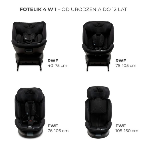 Kinderkraft Auto sedište xpedition3 i-size 40-150cm black KCXPED03BLK0000