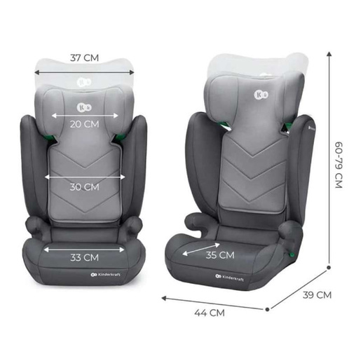 Kinderkraft Auto sedište i-spark i size grey KCISPA00GRY0000
