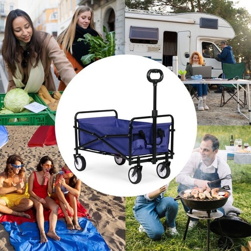 Multi Garden Sklopiva kolica za plažu 48x90cm blue, TC-005 BLUE