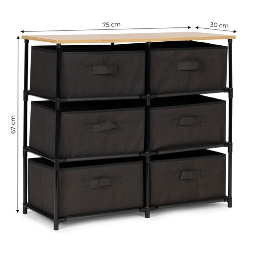 Modern Home Police za odlaganje sa tekstilnim korpama, SNJ763068 DG