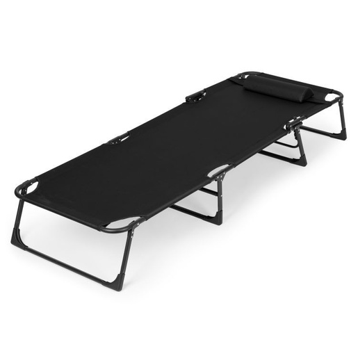 Multi Garden Sklopiva baštenska ležaljka za pecanje sa jastukom, crna, GBFB-3FW66