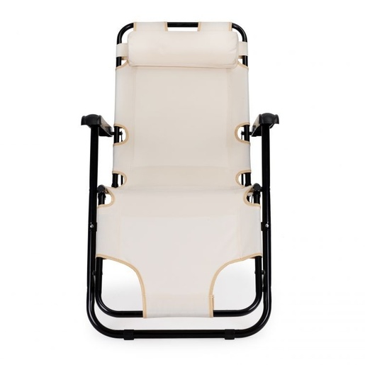 Multi Garden Baštenska ležaljka sa naslonom za glavu, sklopive konstrukcije, bež, ZRL010 BEIGE