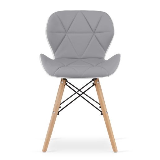 Oskar Lago set 4 stolice od eko kože sivo - bela 3797_4-LA-EL17