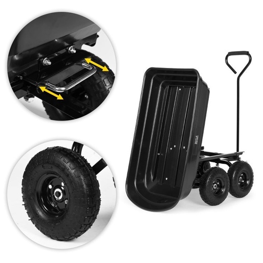 Multi Garden Baštenska transportna kiperska kolica, nosivosti do 200kg, 1015