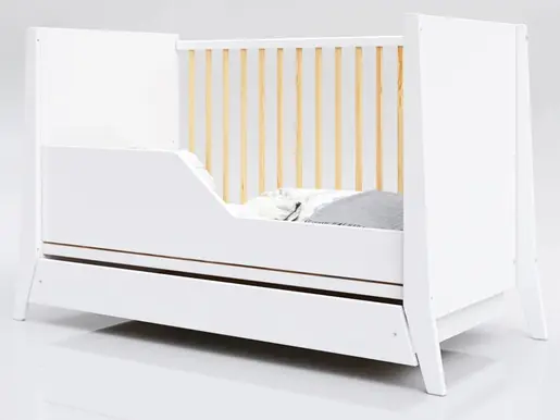 Lettino Cosmo 120X60 White Pine + Fioka