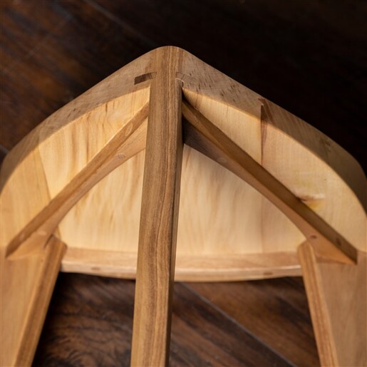 Meda furniture Drvena hoklica Orah Natur L