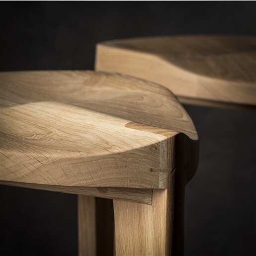 Meda furniture Drvena barska stolica Terca Hrast