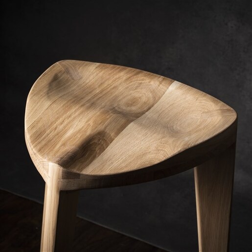 Meda furniture Drvena polubarska stolica Hrast