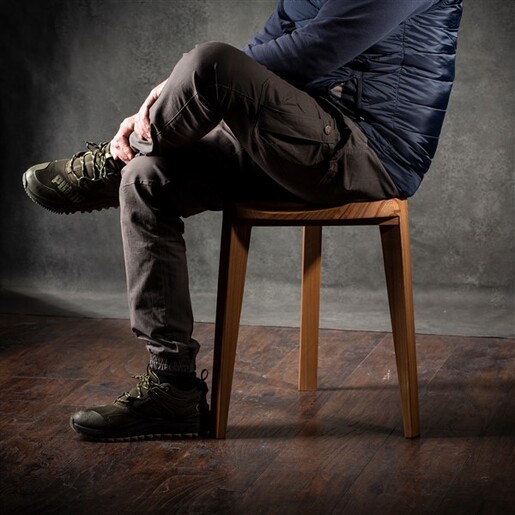 Meda furniture Drvena hoklica Brest sa izdubljenim sedištem XL