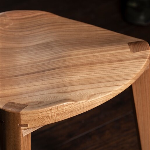 Meda furniture Drvena hoklica Brest sa izdubljenim sedištem XL