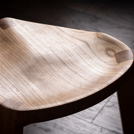 Meda furniture Drvena hoklica Brest sa izdubljenim sedištem XL